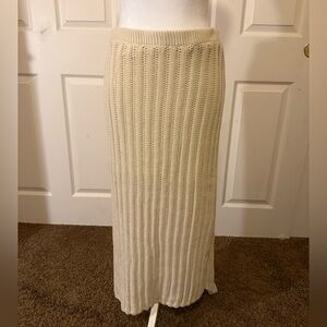 Freshman 1996 Cream Knit Maxi Skirt